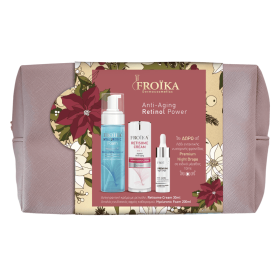 Froika Promo Anti-Aging Retinol Power Ενυδατικός Αφρός Καθαρισμού, 200ml, Retisome Κρέμα με Ρετινόλη, 30ml, Δώρο Εντατικό Λάδι Νυκτός, 10ml & Νεσεσέρ, 1τεμ, 1σετ